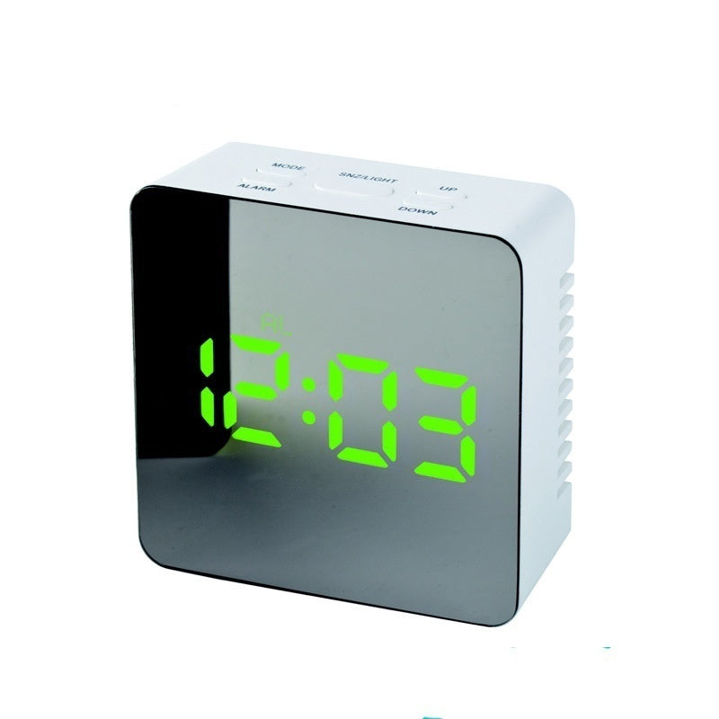 Digital LED multi-function mirror clock