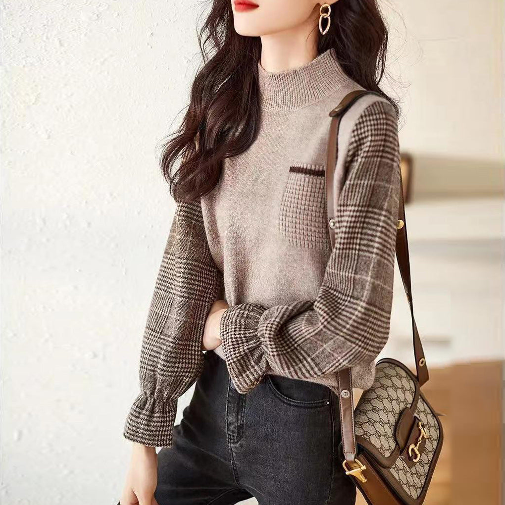 Women's Half Turtleneck Knitted Sweater