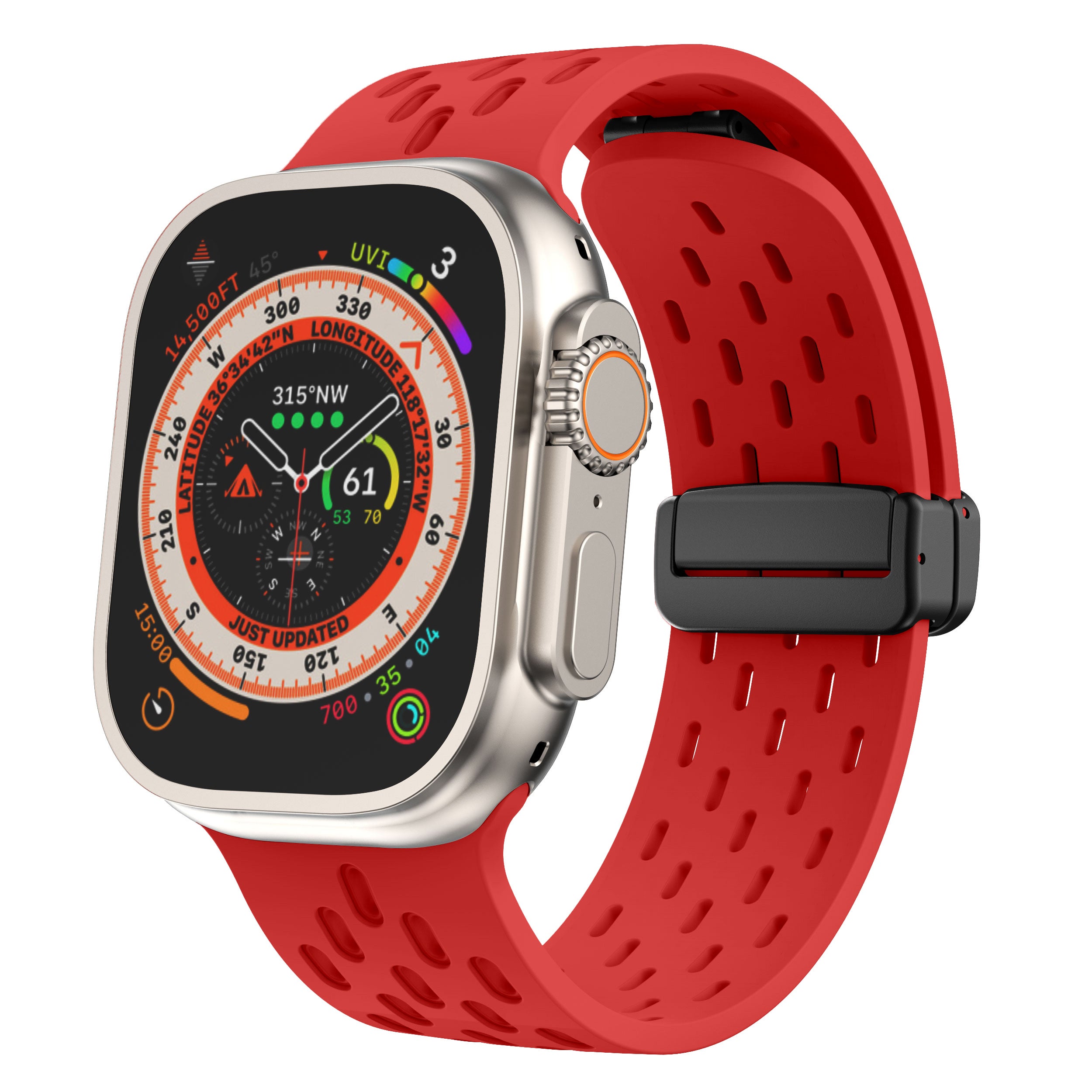 Mesh Magnetic Buckle Silicone Strap Iwatch Strap