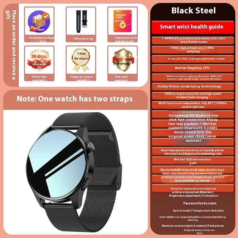 Smart Watch Bluetooth Calling Heart Rate Blood Pressure Multifunction